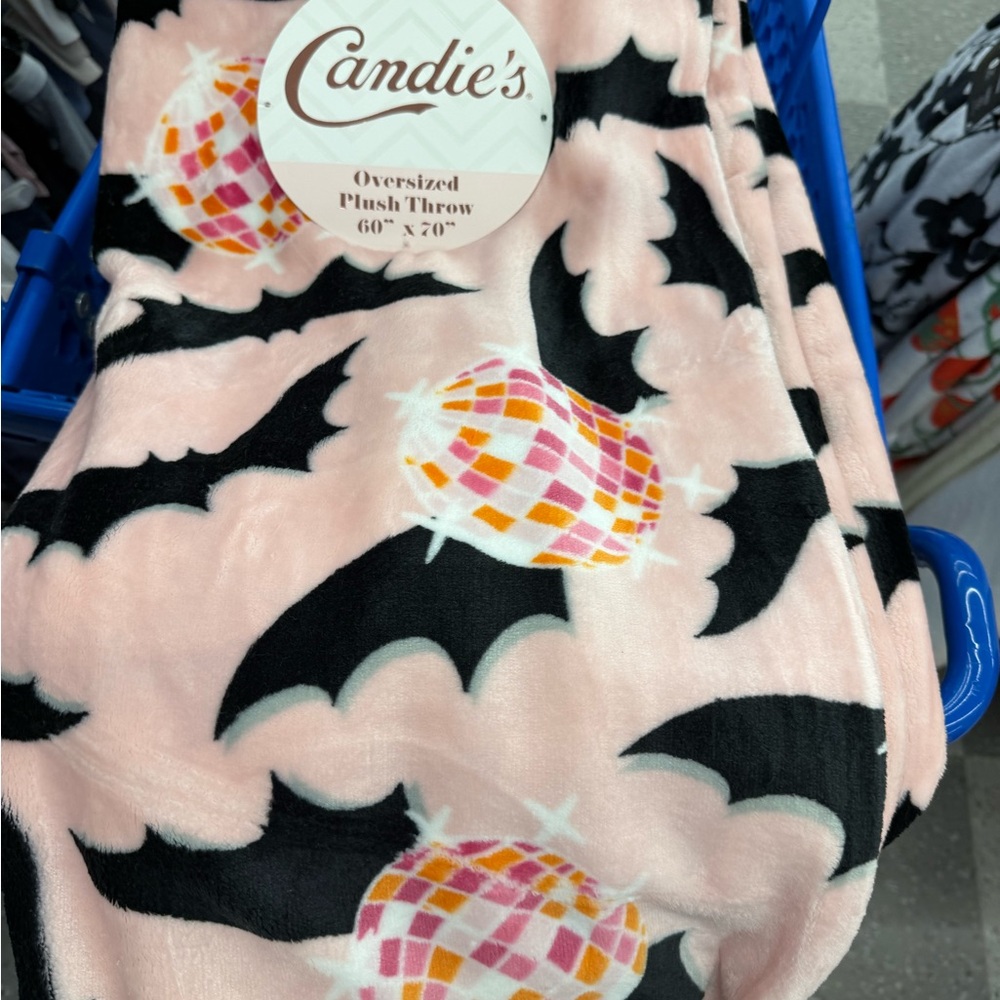 NWT Candies Bat and Disco Ball Halloween Blanket 🦇 🪩